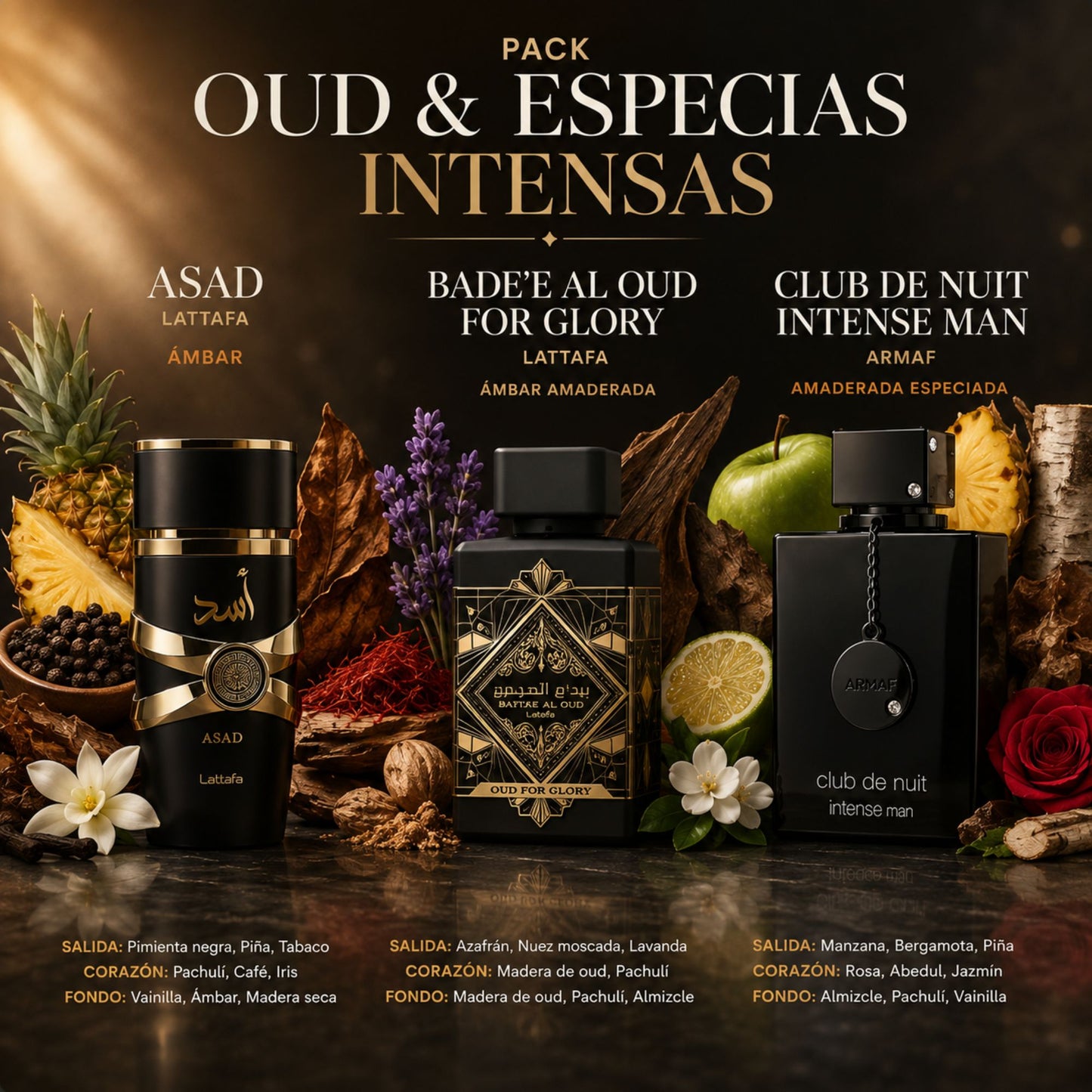 Pack Oud & Especias Intensas - 15% OFF
